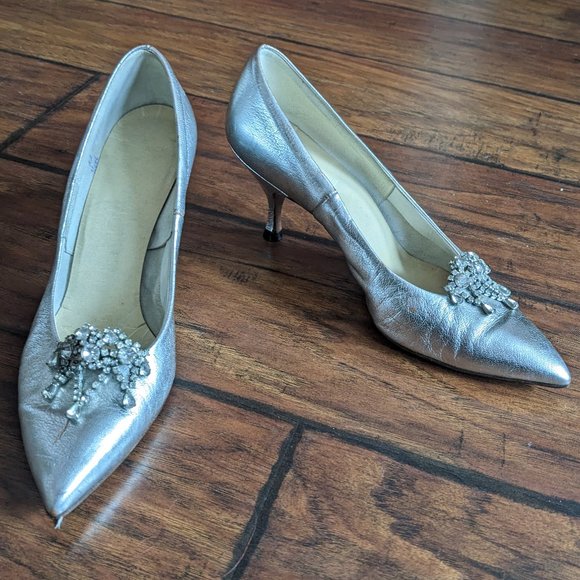 jeweled kitten heels